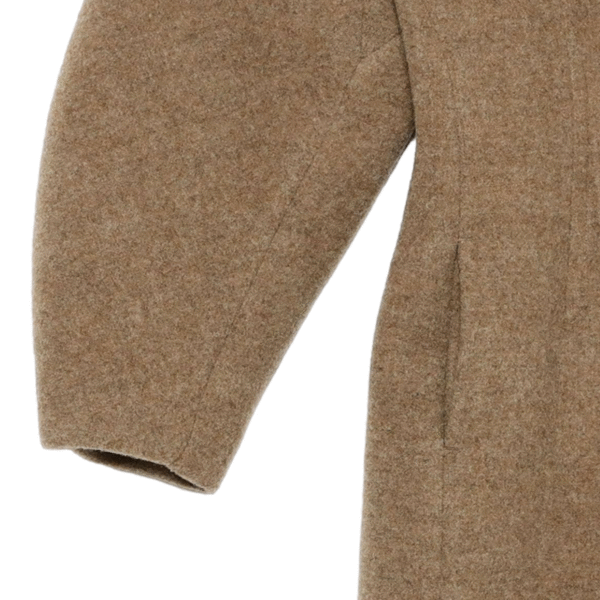 Custom Elegance Camel Tailored Fit Woman Coat in Wool Cashmere Blend - Image 3