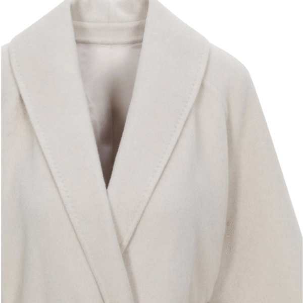 Custom Women’s Wrap Coat with Tie for Autumn/Winter in Wool Cashmere Blend - Image 2