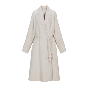 Custom Women’s Wrap Coat with Tie for Autumn/Winter in Wool Cashmere Blend
