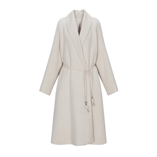Custom Women’s Wrap Coat with Tie for Autumn/Winter in Wool Cashmere Blend