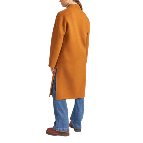 Custom Warm Zippered Women’s Coat in Wool Cashmere Blend for Fall or Winter Wear - Image 3