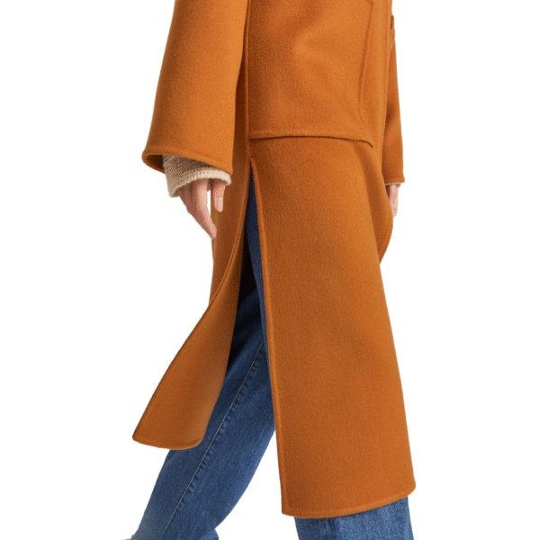 Custom Warm Zippered Women’s Coat in Wool Cashmere Blend for Fall or Winter Wear - Image 5