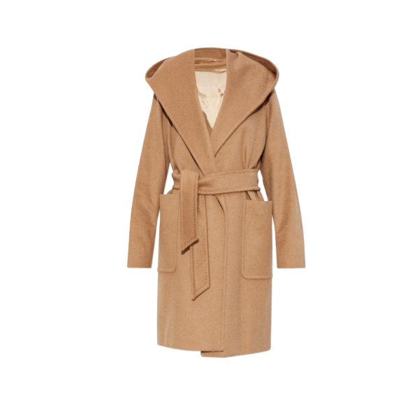 Custom Belted Women’s Coat in Wool Cashmere Blend for Fall or Winter Wear