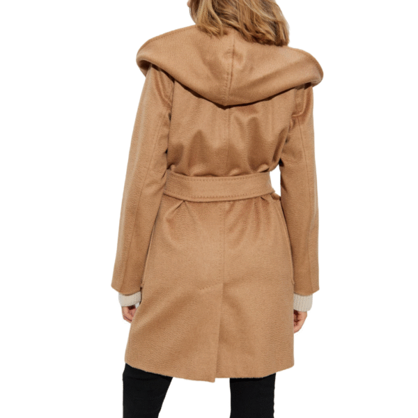 Custom Belted Women’s Coat in Wool Cashmere Blend for Fall or Winter Wear - Image 4