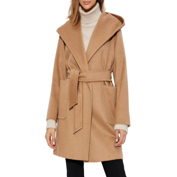 Custom Belted Women’s Coat in Wool Cashmere Blend for Fall or Winter Wear - Image 5