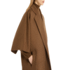 Relaxed Silhouette Elegant Brown Luxurious Detachable Waist Belt Custom Double-Face Wool Cashmere Coat - Image 6