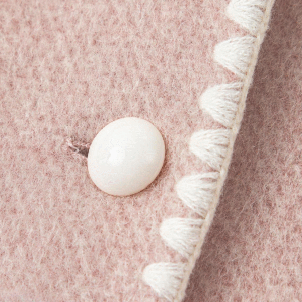 Custom Single-Sided Wool Stylish Pink Single-Breasted Scarf Coat for Spring Autumn, Coats for Formal Dresses - Image 4