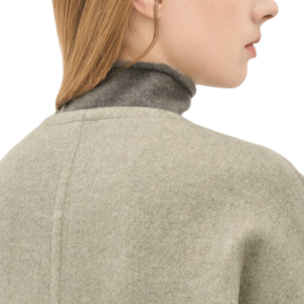 Spring Autumn Custom 100% Cashmere Women’s Luxurious Coat with Elegant Button Details - Image 3