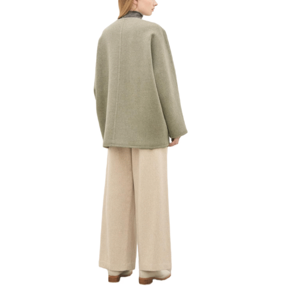Spring Autumn Custom 100% Cashmere Women’s Luxurious Coat with Elegant Button Details - Image 6