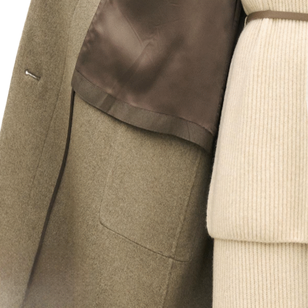 Custom Classic Stand Collar Single-breasted Velvet Overcoat with Button Closure for Spring Autumn - Image 2