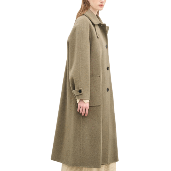Custom Classic Stand Collar Single-breasted Velvet Overcoat with Button Closure for Spring Autumn - Image 4