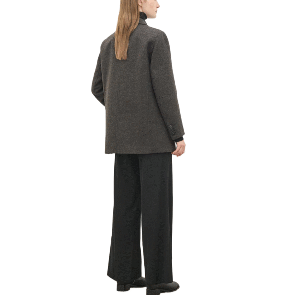 Custom Spring Autumn Women’s Classic Wool Velvet Peacoat with Notched Lapels | Stylish Warm Outerwear - Image 2
