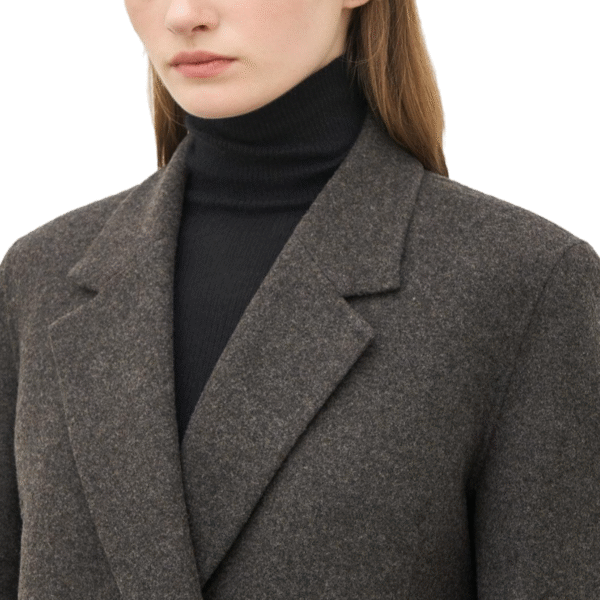 Custom Spring Autumn Women’s Classic Wool Velvet Peacoat with Notched Lapels | Stylish Warm Outerwear - Image 5