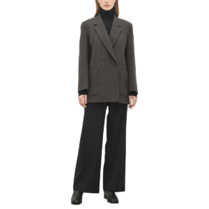 Custom Spring Autumn Women’s Classic Wool Velvet Peacoat with Notched Lapels | Stylish Warm Outerwear