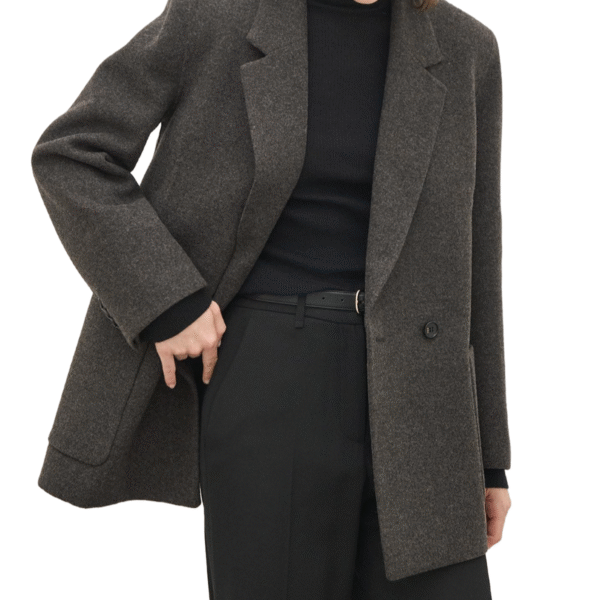 Custom Spring Autumn Women’s Classic Wool Velvet Peacoat with Notched Lapels | Stylish Warm Outerwear - Image 7