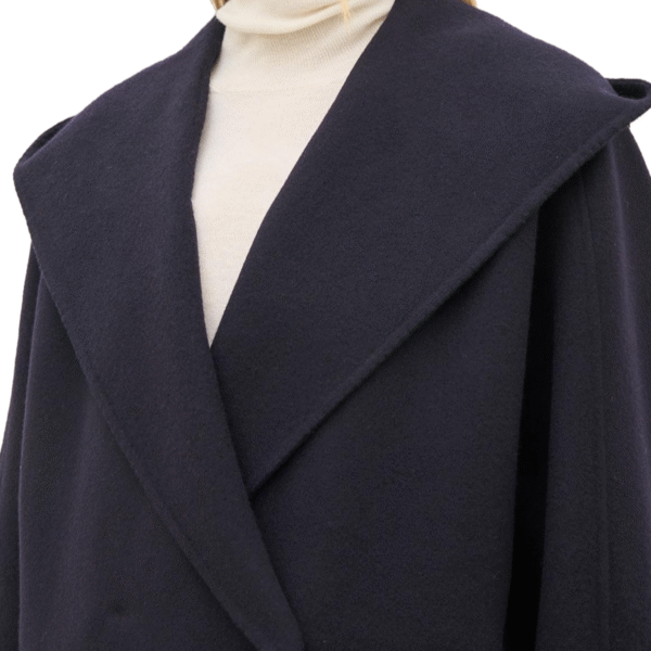 Men’s Classic Merino Wool Coat with Button Cuffs Notched Lapels Three-button Front Closure - Image 2