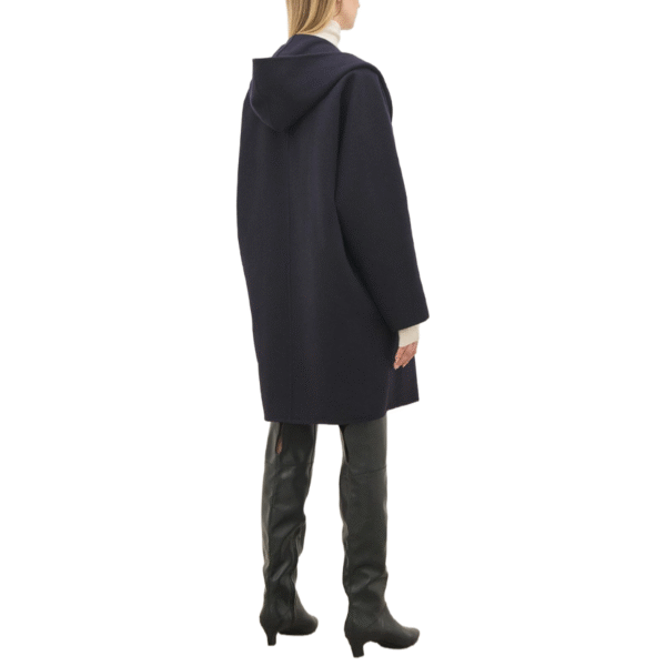 Men’s Classic Merino Wool Coat with Button Cuffs Notched Lapels Three-button Front Closure - Image 3