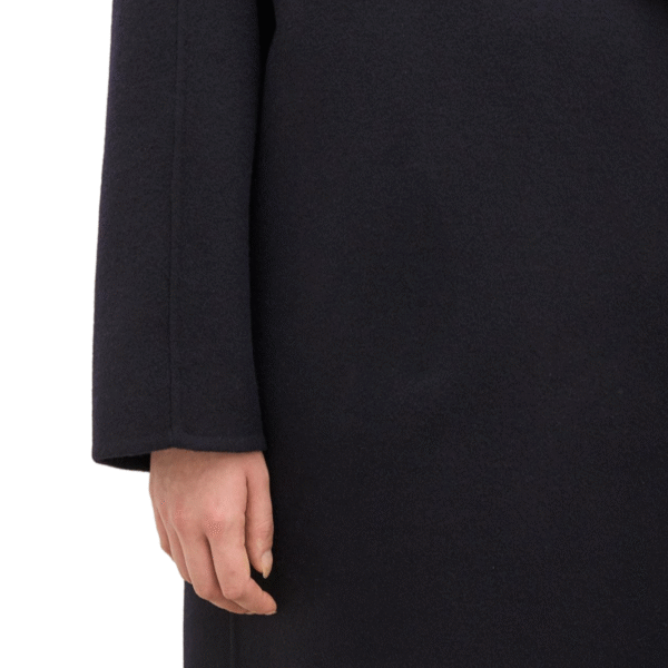 Men’s Classic Merino Wool Coat with Button Cuffs Notched Lapels Three-button Front Closure - Image 4