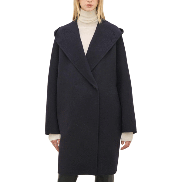 Men’s Classic Merino Wool Coat with Button Cuffs Notched Lapels Three-button Front Closure - Image 5