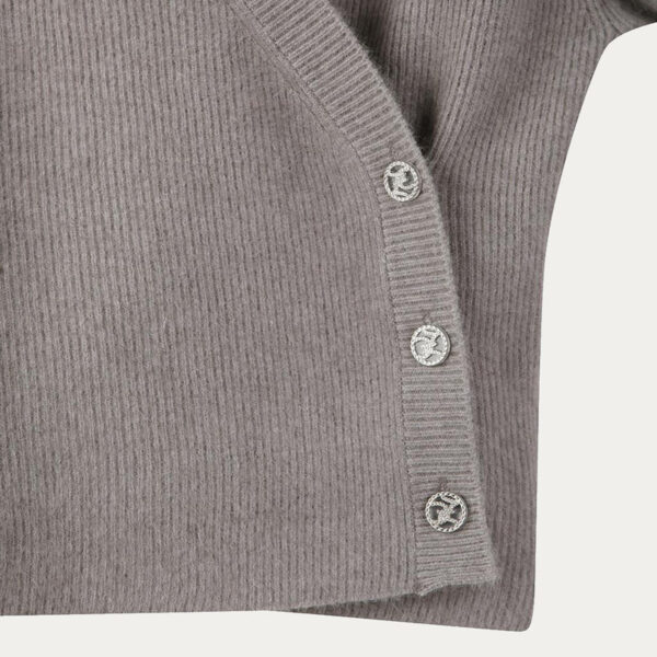 100% Wool Cardigan Women’s V-neck Cross Button Sweater Jacket Slim Fit And Slim - Image 2