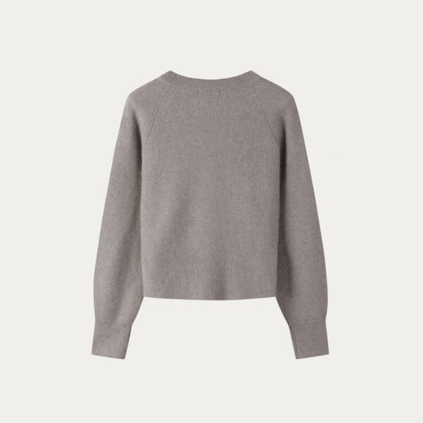 100% Wool Cardigan Women’s V-neck Cross Button Sweater Jacket Slim Fit And Slim - Image 3