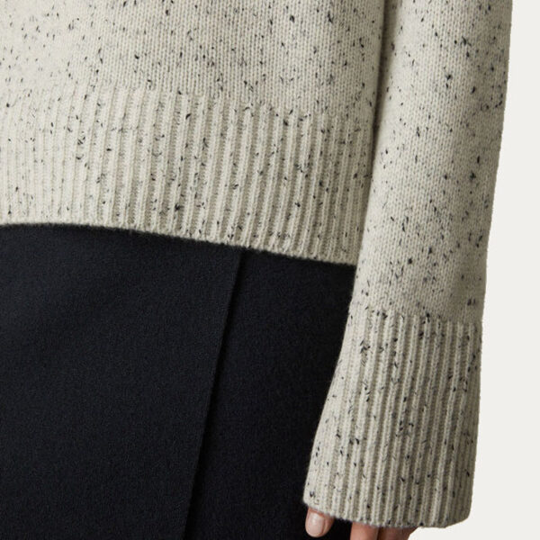 Speckled Blended Cashmere Relaxed Silhouette Sweater - Image 2