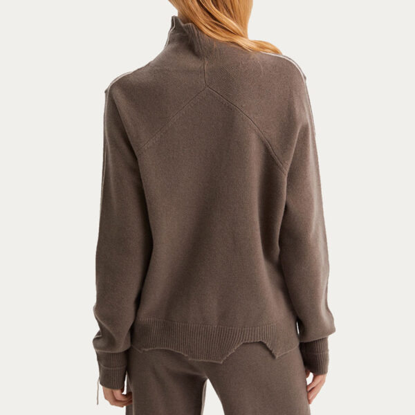 High-Neck Stripe Knit Sweater - Image 3