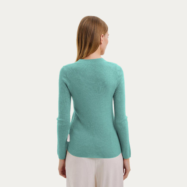Scoop Neck Camel Hair Top Pullover - Image 4