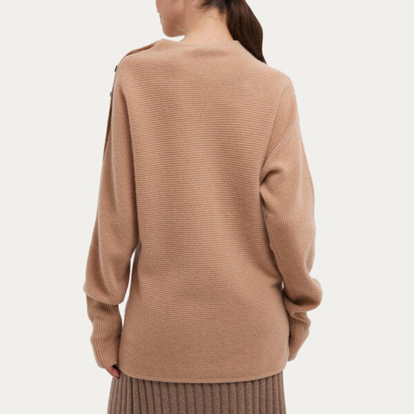 Slouchy Knit Buttoned Cashmere Tunic - Image 4