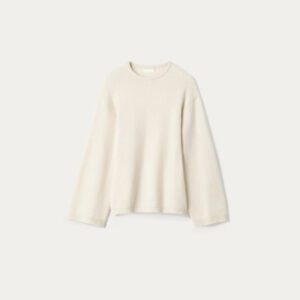 A Ribbed O-Neck Knitted In A Wool Blend Sweater