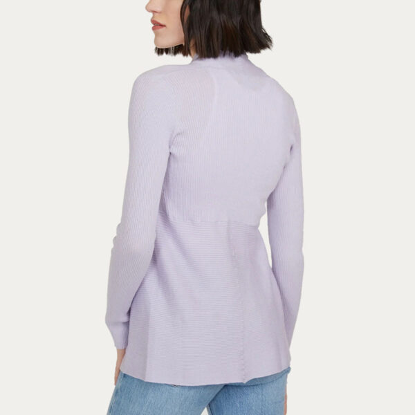 Cashmere Rib Knitted Cashmere Open Cardigan - Image 5