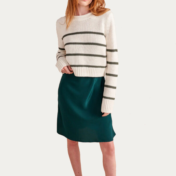 Oversize Cashmere Stripe Sweater - Image 4