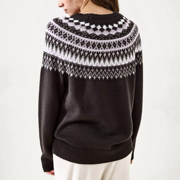Long Sleeve Jacquard Fair Isle Knitwear Sweater - Image 5