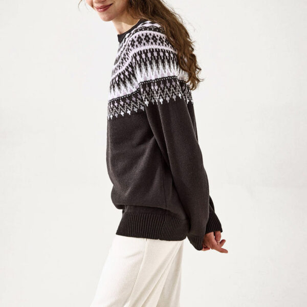 Long Sleeve Jacquard Fair Isle Knitwear Sweater - Image 4