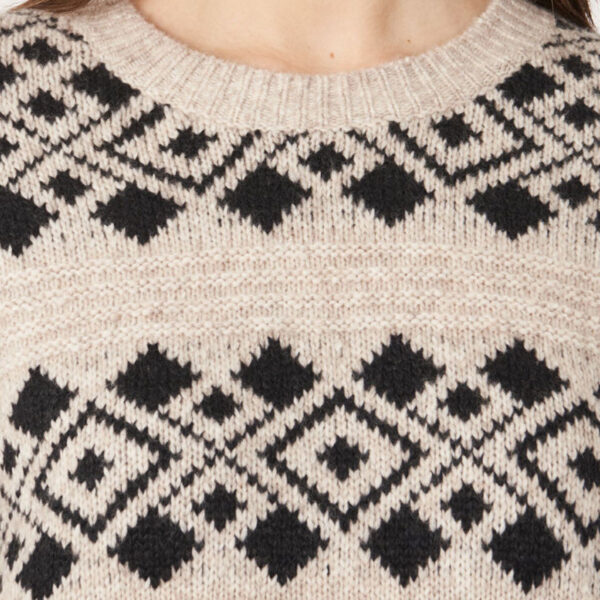 Wide Sleeve O Neck Oversize Cashmere Wool Sweater - Image 3