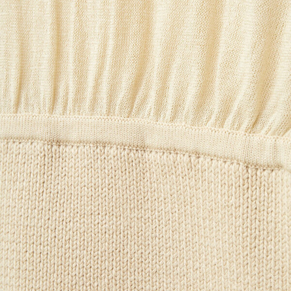 Ladies Merino Wool Short Sleeves Sweater With Long Rib Hem - Image 2