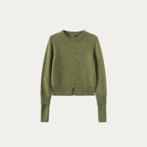 Ladies Extra Long Sleeve Cashmere Sweater With Split In The Front