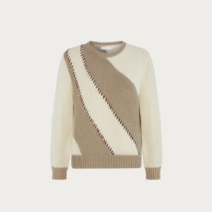 Luxury Women’s Merino Wool Sweater With Hand -Stitch Details