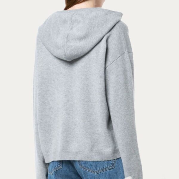 Women’S Full Sleeve Hoody 90% Merino Wool 30% Cashmere Sweater - Image 3