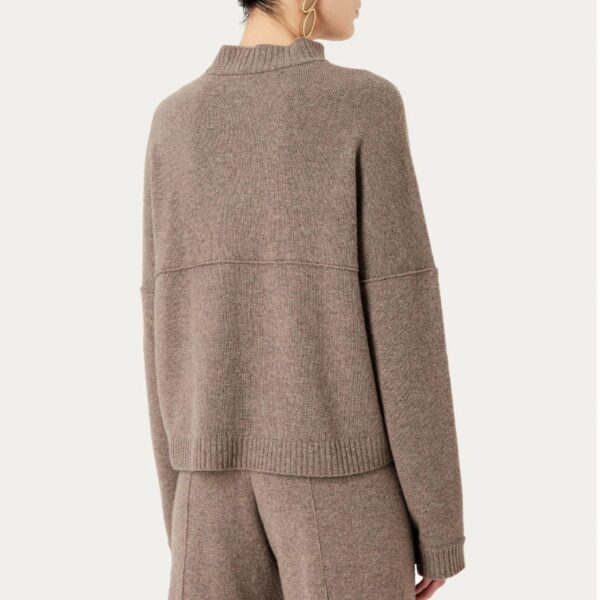 Plus Size Ladies Sweater Cashmere Knit Pockets Trousers and Sweater Two Piece Set - Image 5