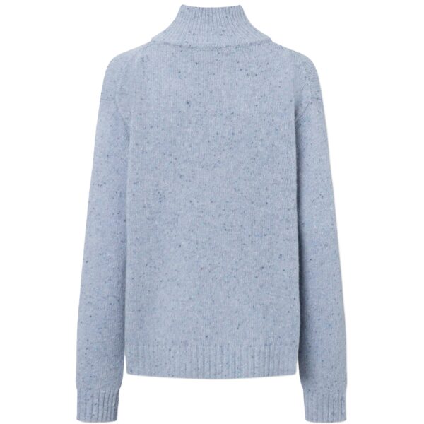 High Quality Women’s Wool Blended Jersey Stitching High Neck Jumper Top Sweater - Image 4