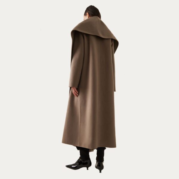 Dropped Shoulder Cashmere Coat - Image 5