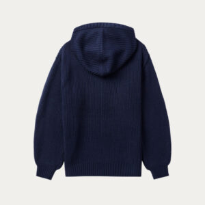 High Quality Wool & Cashmere Blended Half Cardigan Stitch Pullover Hoody for Women’s Top Knitwear Sweater