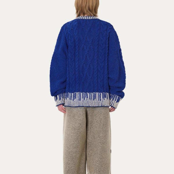 Custom Cable & Intarsia Stitches Oversize Knitwear for Women’s Top Sweater - Image 4