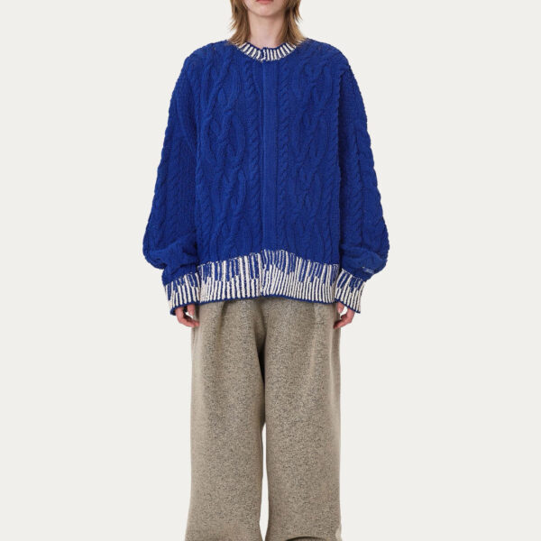 Custom Cable & Intarsia Stitches Oversize Knitwear for Women’s Top Sweater - Image 6