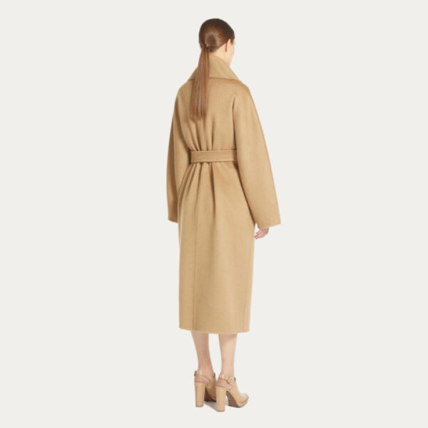 Hot Sale 100 Cashmere Women’s Oversize Middle Length Coat With a Tie - Image 3