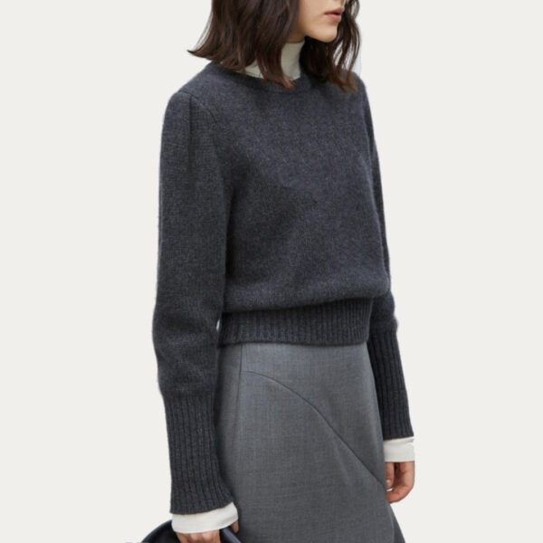 Ladies Casual Wool & Cashmere Blended Jersey Knitted Crew-neck Top Sweater for Women’s - Image 4