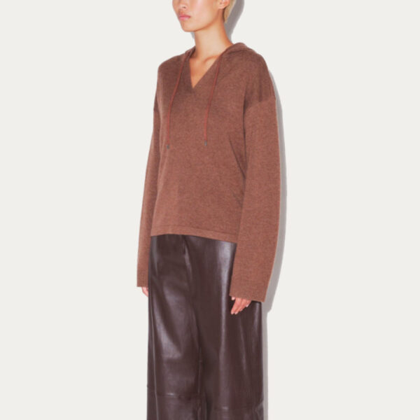 Hot Sale Pure Cashmere Plain Knitting Long Sleeves Hoody for Women’s Knitwear - Image 2