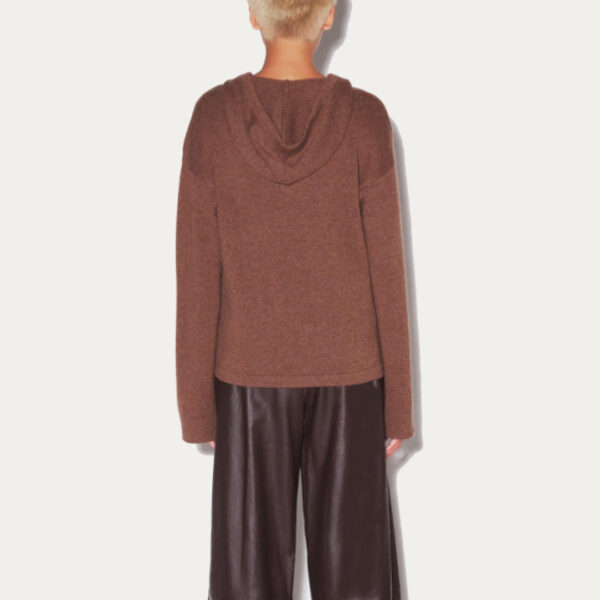 Hot Sale Pure Cashmere Plain Knitting Long Sleeves Hoody for Women’s Knitwear - Image 3