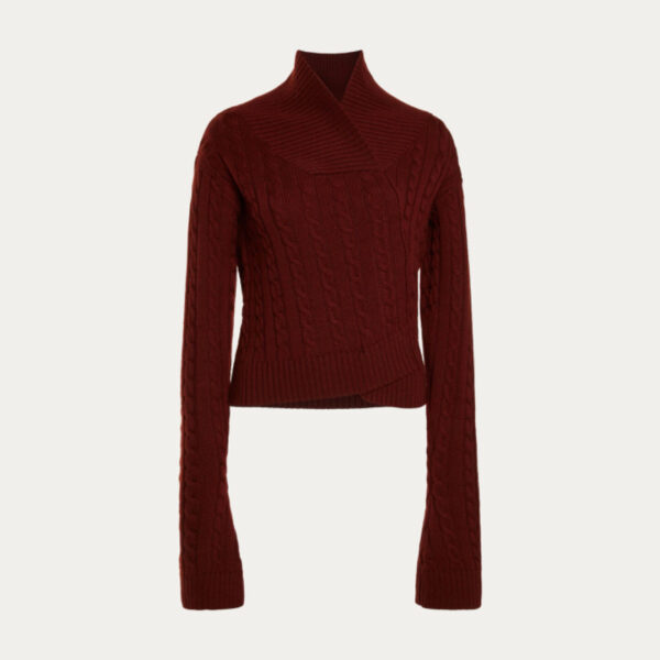Pure Color 100% Cashmere Cable and Ribbed Knitting Turtle Neck Jumper for Ladies’ Top Sweater - Image 5